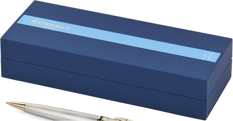 Waterman قلم حبر كروي ووتيرمان إكسبيرت بلمسة ساتان كروم - مع علبة هدايا - Image 3